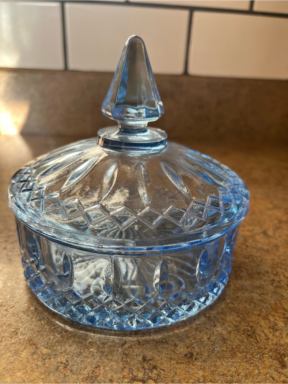 Vintage princess Diamond Point candy dish